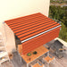 Copertină retractabilă manual cu stor, portocaliu&maro, 4,5x3 m - WALTI WALTI