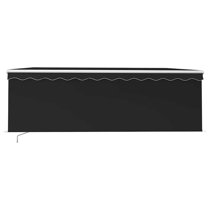 Copertină retractabilă manual cu stor&LED, antracit, 4,5x3 m - WALTI WALTI
