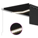 Copertină retractabilă manual cu stor&LED, antracit, 4,5x3 m - WALTI WALTI