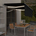 Copertină retractabilă manual cu stor&LED, antracit, 4,5x3 m - WALTI WALTI