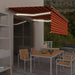 Copertină retractabilă manual stor&LED portocaliu&maro, 4,5x3 m - WALTI WALTI