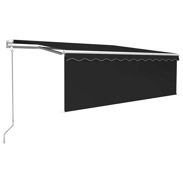 Copertină retractabilă automat cu stor, antracit, 4,5x3 m - WALTI WALTI