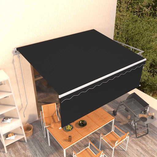 Copertină retractabilă automat cu stor, antracit, 4,5x3 m - WALTI WALTI