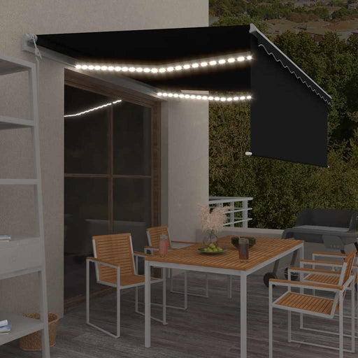 Copertină automată cu stor&senzor vânt&LED, antracit, 4,5x3 m - WALTI WALTI