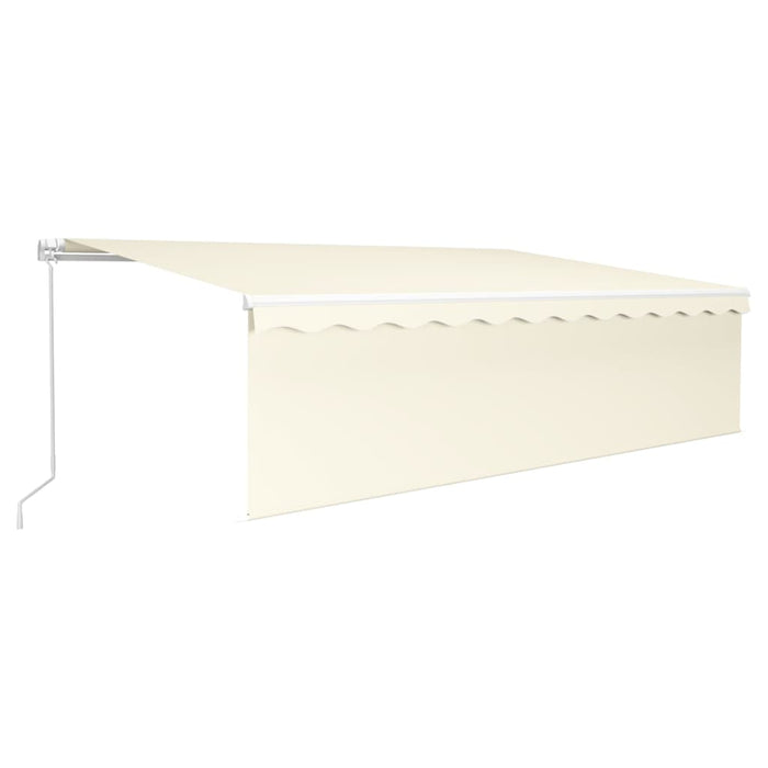 Copertină retractabilă manual cu stor, crem , 5x3 m - WALTI WALTI