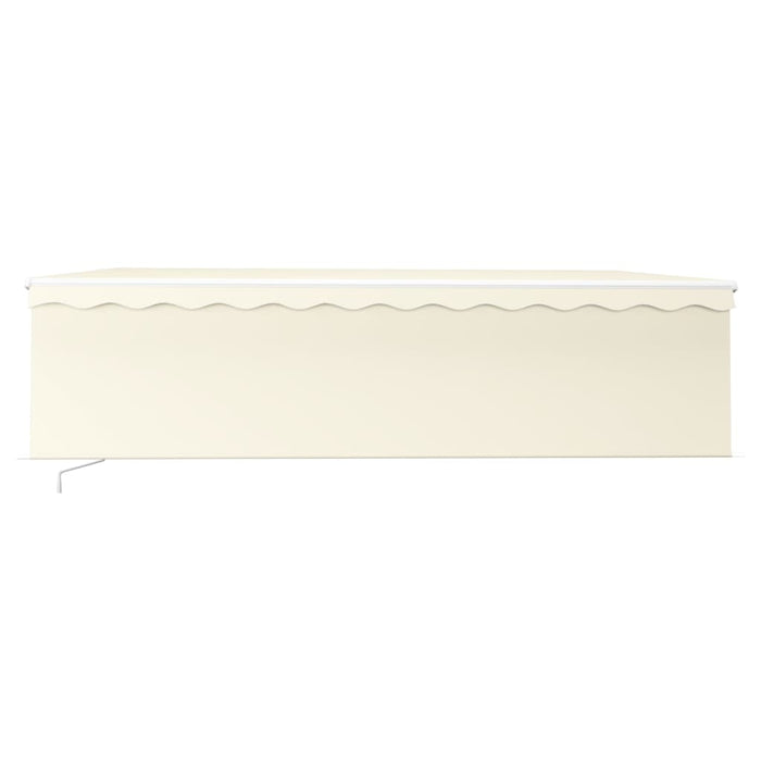 Copertină retractabilă manual cu stor, crem , 5x3 m - WALTI WALTI