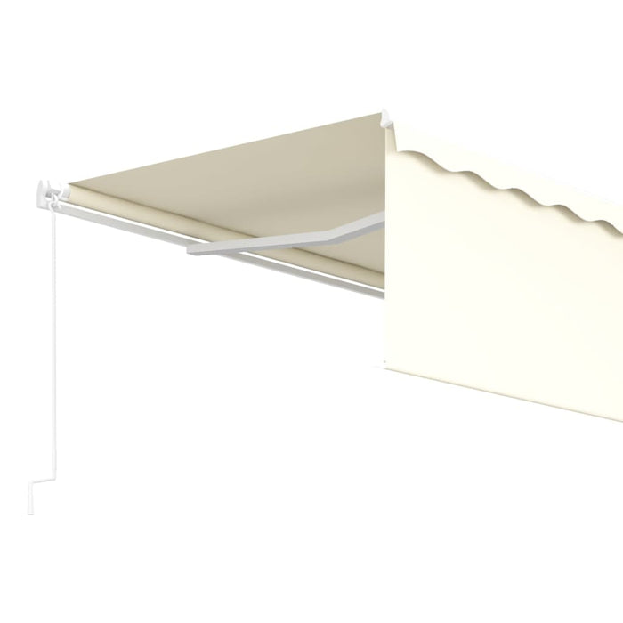 Copertină retractabilă manual cu stor, crem , 5x3 m - WALTI WALTI