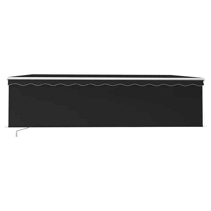 Copertină retractabilă manual cu stor, antracit, 5x3 m - WALTI WALTI