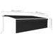 Copertină retractabilă manual cu stor, antracit, 5x3 m - WALTI WALTI