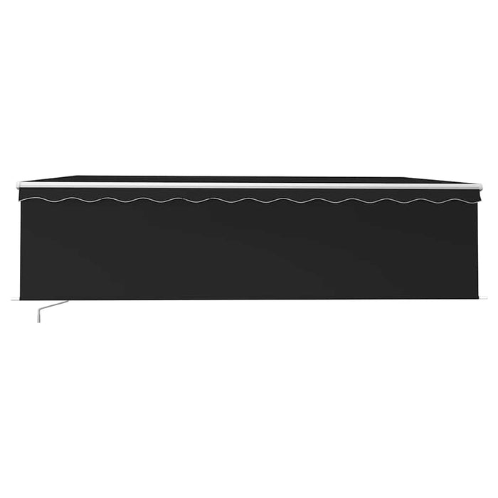 Copertină retractabilă manual cu stor&LED, antracit, 5x3 m - WALTI WALTI
