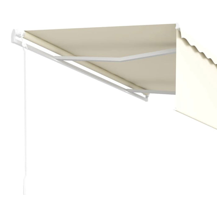 Copertină retractabilă automat cu stor, crem, 5x3 m WALTI