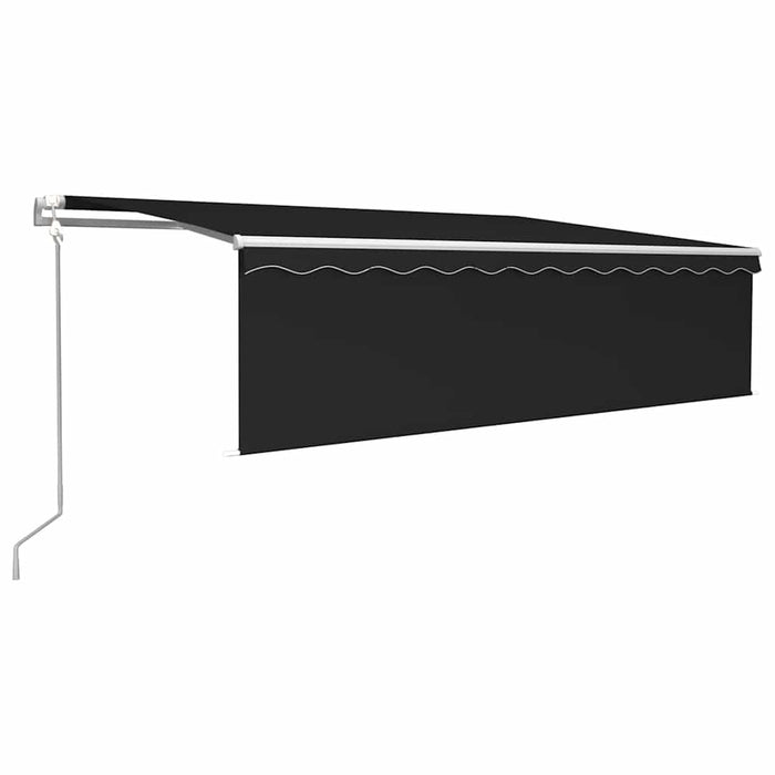 Copertină retractabilă automat cu stor, antracit, 5x3 m - WALTI WALTI