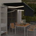 Copertină retractabilă automat, stor&LED&senzor antracit, 5x3 m - WALTI WALTI