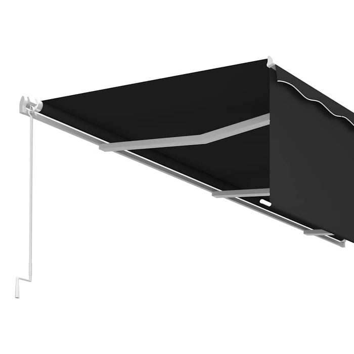 Copertină retractabilă manual cu stor, antracit, 6x3 m - WALTI WALTI