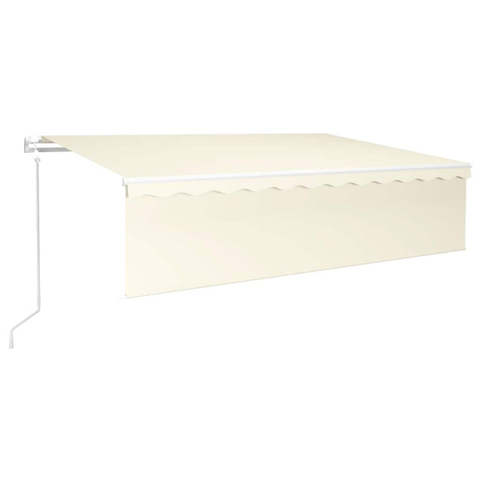 Copertină retractabilă manual cu stor, crem, 6x3 m - WALTI WALTI