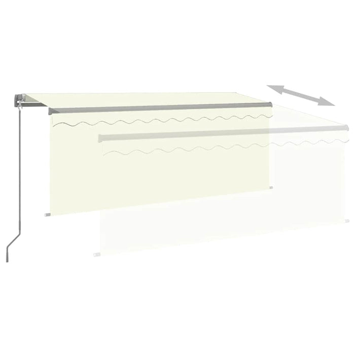 Copertină retractabilă manual cu stor, crem, 3x2,5 m - WALTI WALTI