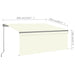 Copertină retractabilă manual cu stor, crem, 3x2,5 m - WALTI WALTI