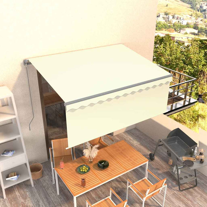 Copertină retractabilă manual cu stor, crem, 3x2,5 m - WALTI WALTI