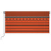 Copertină retractabilă manual cu stor, portocaliu&maro, 3x2,5 m - WALTI WALTI