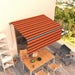Copertină retractabilă manual cu stor, portocaliu&maro, 3x2,5 m - WALTI WALTI