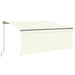 Copertină retractabilă manual cu stor&LED, crem, 3x2,5 m - WALTI WALTI
