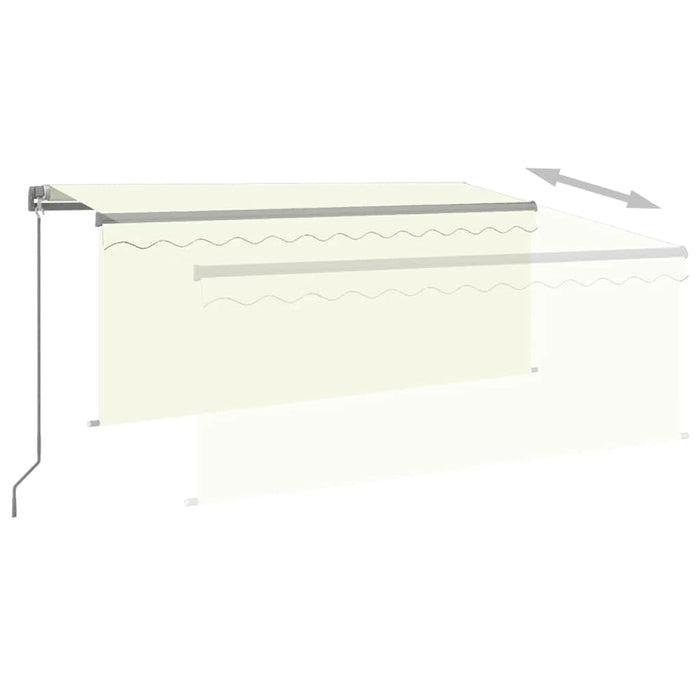 Copertină retractabilă manual cu stor&LED, crem, 3x2,5 m - WALTI WALTI