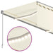 Copertină retractabilă manual cu stor&LED, crem, 3x2,5 m - WALTI WALTI