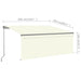 Copertină retractabilă manual cu stor&LED, crem, 3x2,5 m - WALTI WALTI