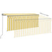 Copertină retractabilă manual cu stor&LED, galben & alb 3x2,5 m - WALTI WALTI