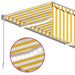 Copertină retractabilă manual cu stor&LED, galben & alb 3x2,5 m - WALTI WALTI