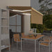 Copertină retractabilă manual cu stor&LED, galben & alb 3x2,5 m - WALTI WALTI