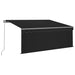 Copertină retractabilă manual cu stor&LED, antracit, 3x2,5 m - WALTI WALTI