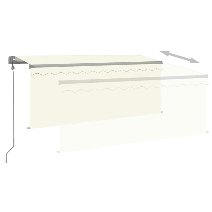 Copertină retractabilă automat cu stor, crem, 3x2,5 m - WALTI WALTI