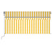 Copertină retractabilă automat cu stor, galben & alb, 3x2,5 m - WALTI WALTI