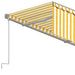 Copertină retractabilă automat cu stor, galben & alb, 3x2,5 m - WALTI WALTI