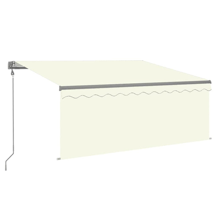 Copertină automată cu stor&LED&senzor de vânt, crem, 3x2,5 m - WALTI WALTI