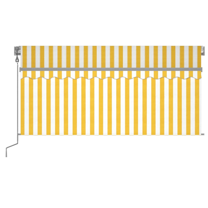Copertină automată cu stor&LED&senzor vânt albastru&alb 3x2,5 m - WALTI WALTI