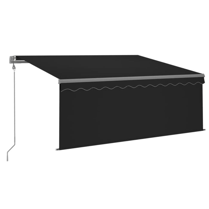 Copertină automată cu stor&LED&senzor vânt, antracit, 3x2,5 m - WALTI WALTI