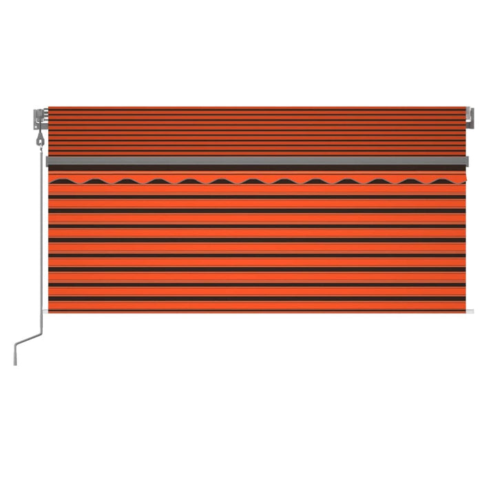 Copertină automată senzor vânt&LED, portocaliu&maro, 3x2,5 cm - WALTI WALTI