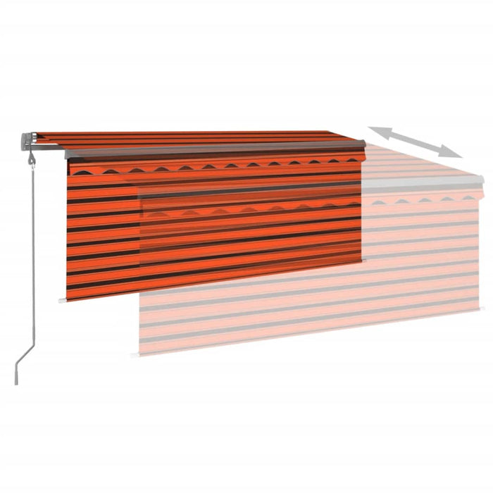 Copertină automată senzor vânt&LED, portocaliu&maro, 3x2,5 cm - WALTI WALTI