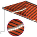 Copertină automată senzor vânt&LED, portocaliu&maro, 3x2,5 cm - WALTI WALTI
