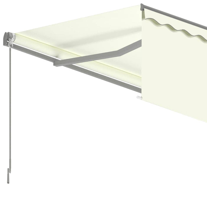Copertină retractabilă manual cu stor, crem, 3,5x2,5 m - WALTI WALTI