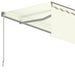 Copertină retractabilă manual cu stor, crem, 3,5x2,5 m - WALTI WALTI
