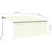 Copertină retractabilă manual cu stor, crem, 3,5x2,5 m - WALTI WALTI