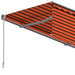 Copertină retractabilă manual cu stor portocaliu&maro 3,5x2,5 m - WALTI WALTI