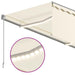 Copertină retractabilă manual cu stor&LED, crem, 3,5x2,5 m - WALTI WALTI