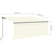 Copertină retractabilă manual cu stor&LED, crem, 3,5x2,5 m - WALTI WALTI