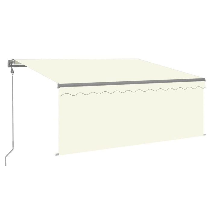 Copertină automată cu stor&LED&senzor vânt crem 3,5x2,5 m - WALTI WALTI