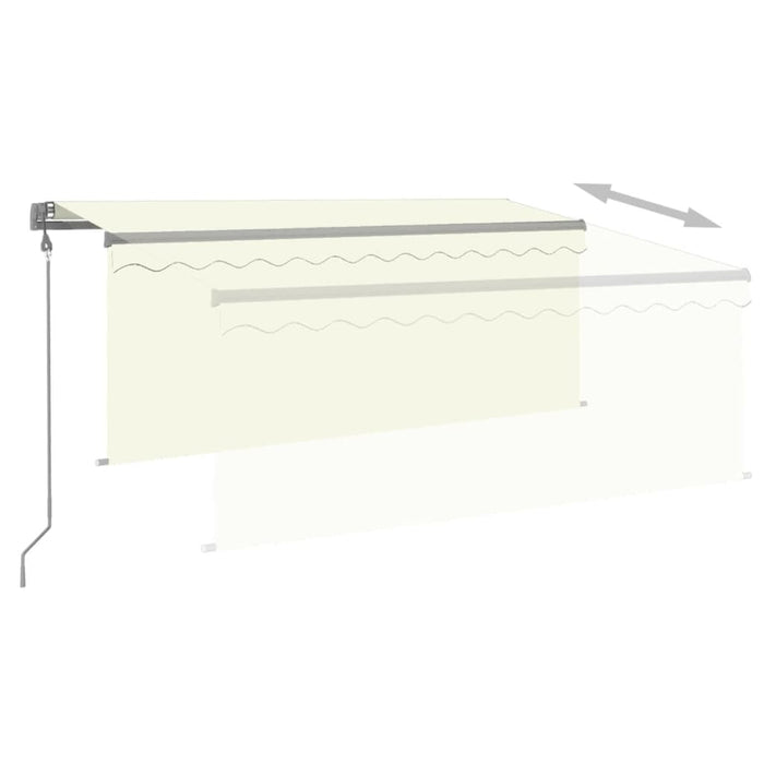 Copertină automată cu stor&LED&senzor vânt crem 3,5x2,5 m - WALTI WALTI