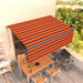 Copertină retractabilă manual cu stor, portocaliu&maro, 4x3 m - WALTI WALTI